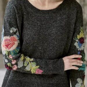 Peruvian Connection Embroidered Sweater M L or XL ISO